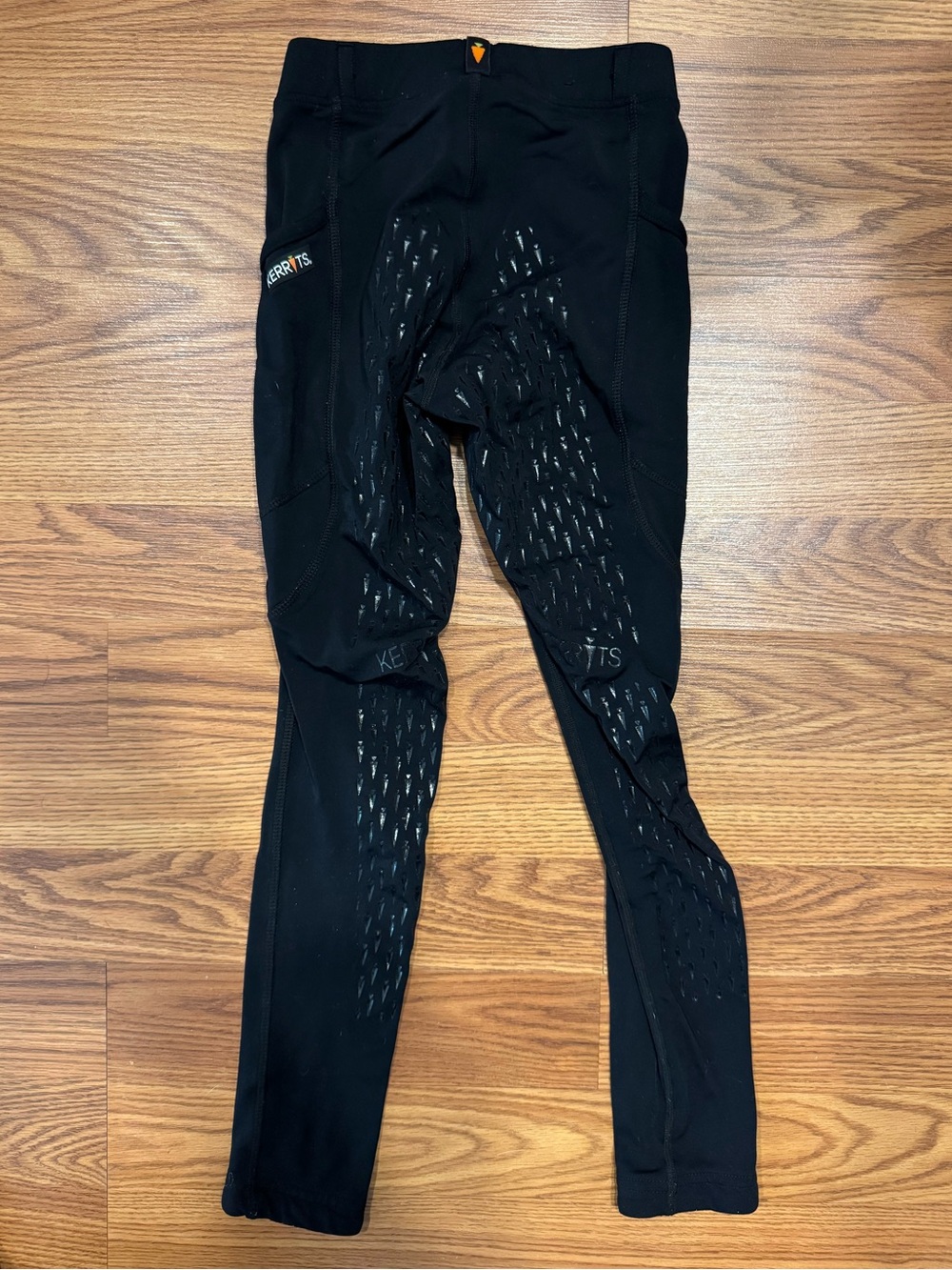 Kerrits Equestrian Riding Tights Black Grip Knee Patch Leggings Size Small